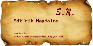 Sárik Magdolna névjegykártya