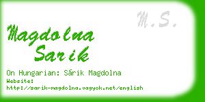 magdolna sarik business card